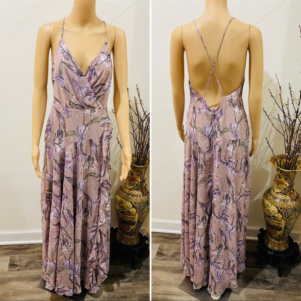 ASTR the label  floral slit front maxi dress 8 - Picture 3 of 9